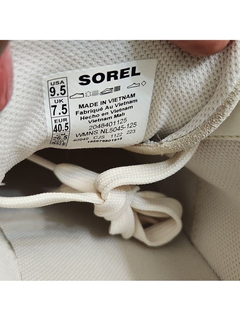 Sorel ONA 503 Everyday Low Casual Cream Lace-up Sneakers (W Size 9.5) - Picture 12 of 14